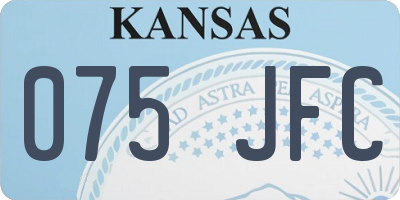 KS license plate 075JFC