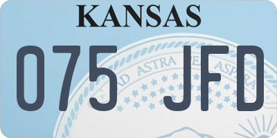 KS license plate 075JFD