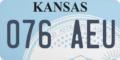 KS license plate 076AEU