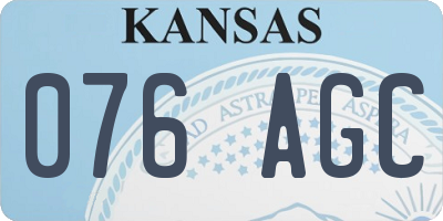 KS license plate 076AGC
