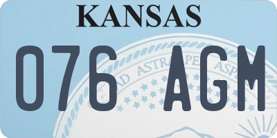 KS license plate 076AGM