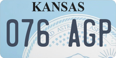 KS license plate 076AGP