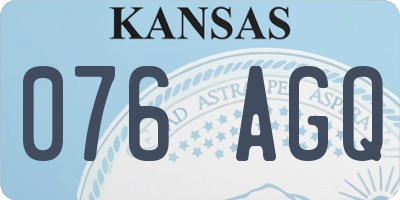 KS license plate 076AGQ