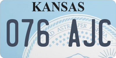 KS license plate 076AJC