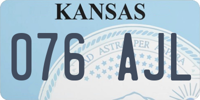 KS license plate 076AJL