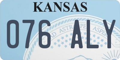 KS license plate 076ALY