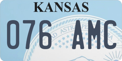 KS license plate 076AMC