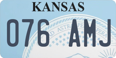 KS license plate 076AMJ