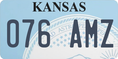 KS license plate 076AMZ