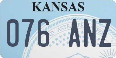 KS license plate 076ANZ