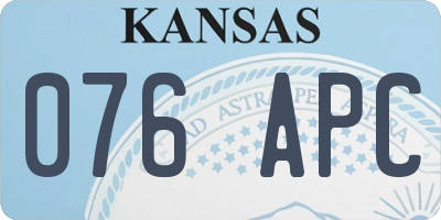 KS license plate 076APC