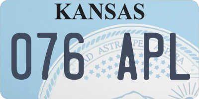 KS license plate 076APL