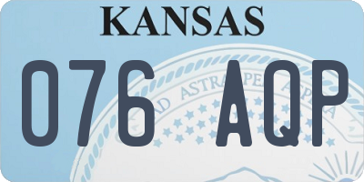 KS license plate 076AQP