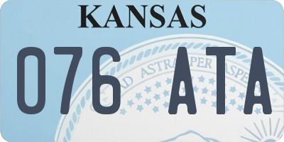 KS license plate 076ATA