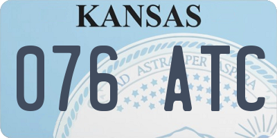 KS license plate 076ATC