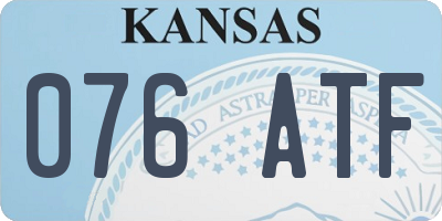 KS license plate 076ATF