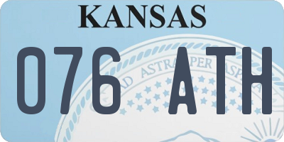 KS license plate 076ATH