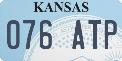 KS license plate 076ATP