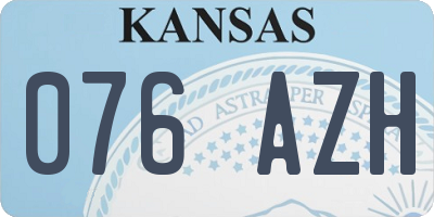 KS license plate 076AZH