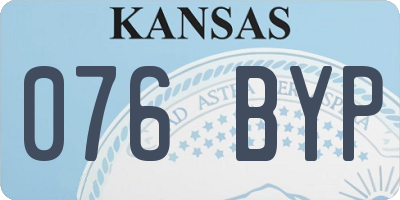 KS license plate 076BYP