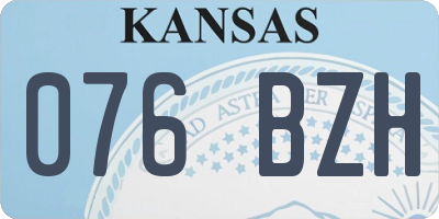 KS license plate 076BZH