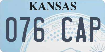 KS license plate 076CAP