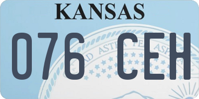 KS license plate 076CEH