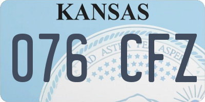 KS license plate 076CFZ