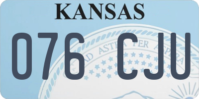 KS license plate 076CJU