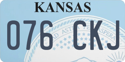 KS license plate 076CKJ