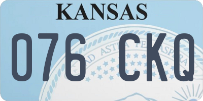 KS license plate 076CKQ