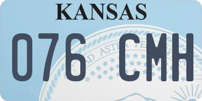 KS license plate 076CMH