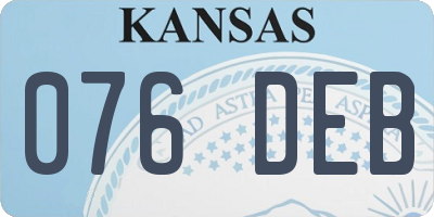 KS license plate 076DEB