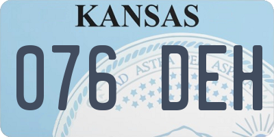 KS license plate 076DEH