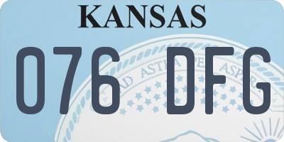 KS license plate 076DFG
