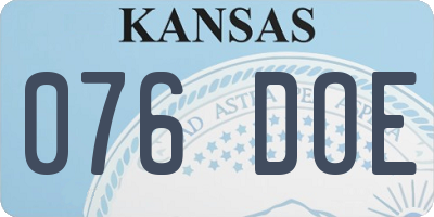 KS license plate 076DOE