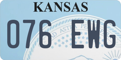 KS license plate 076EWG