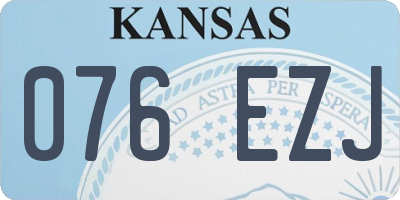 KS license plate 076EZJ