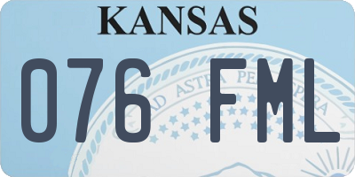 KS license plate 076FML