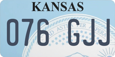 KS license plate 076GJJ