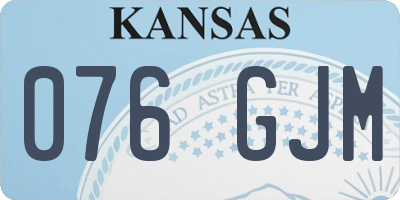 KS license plate 076GJM