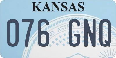 KS license plate 076GNQ