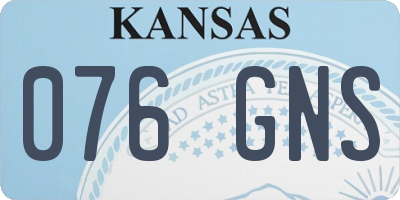 KS license plate 076GNS