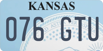 KS license plate 076GTU