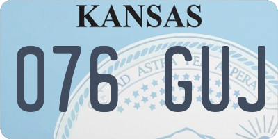 KS license plate 076GUJ
