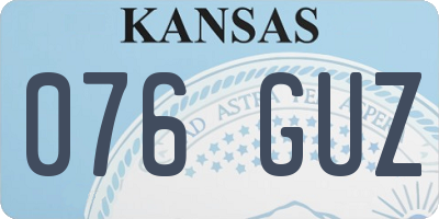 KS license plate 076GUZ