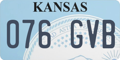 KS license plate 076GVB