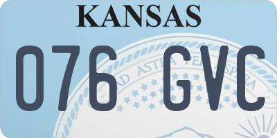 KS license plate 076GVC