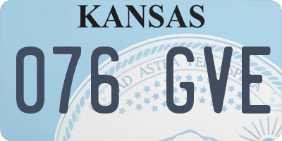 KS license plate 076GVE
