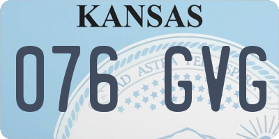 KS license plate 076GVG